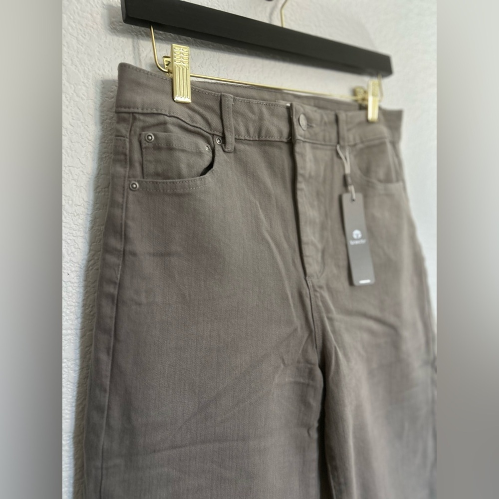TRACTR Light Charcoal Grey Flannel Soft High Rise Straight Leg Jeans Sz 6/28 - Picture 3 of 12
